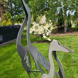 dekoracja czaple szare do ogrodu