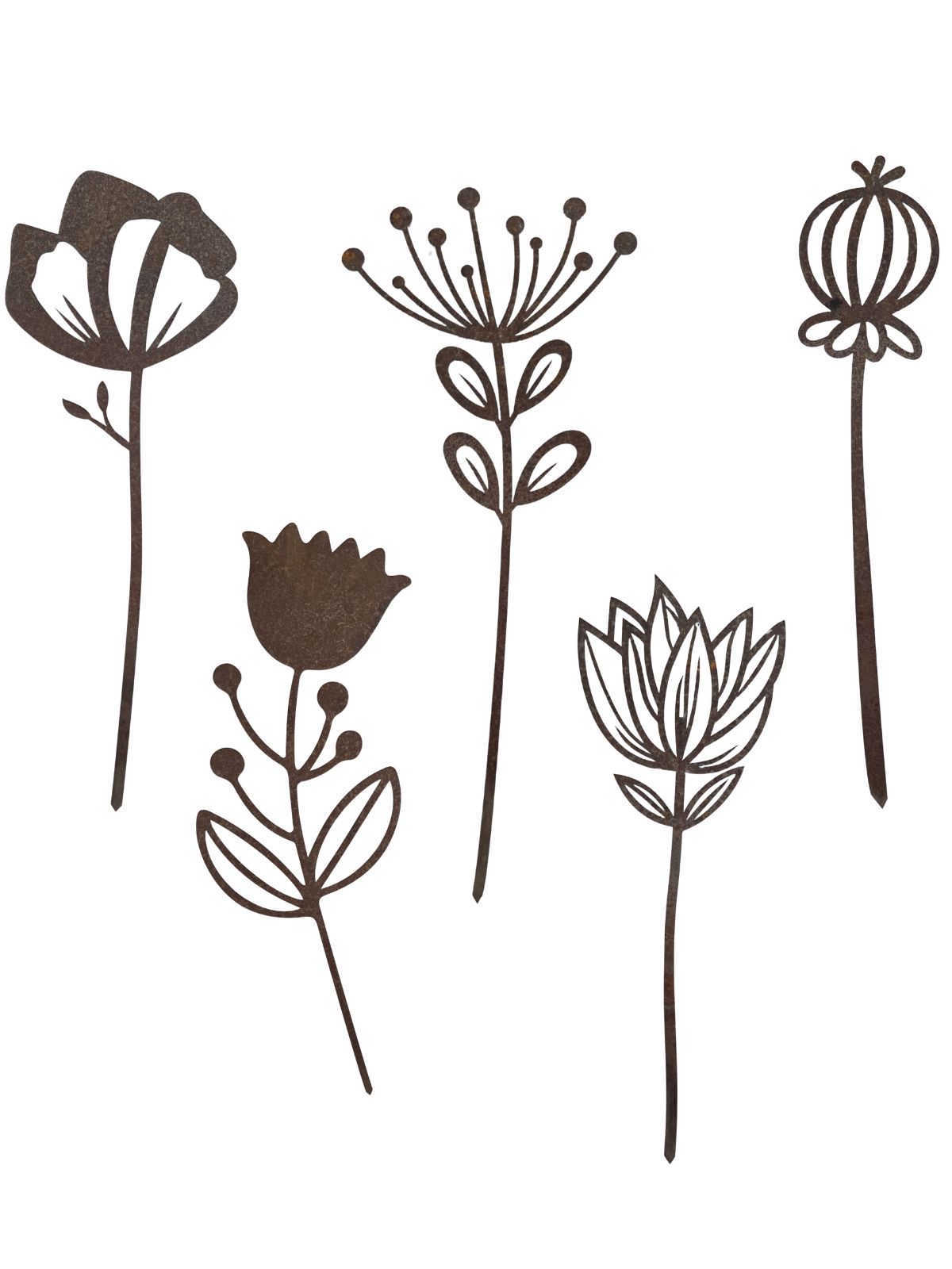 kwiaty-wbijane-corten-komplet