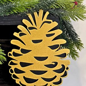 złoto czarna szyszka bombka do dekoracji świątecznych diy, choinek itd.