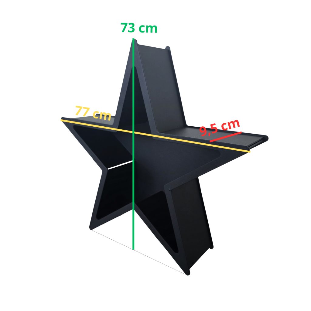 Zdjęcie przedstawia wymiary średniej wielkości gwiazdy,