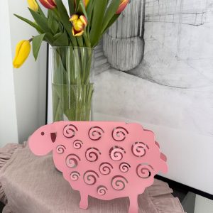 dekoracyjna owieczka różowa do domu