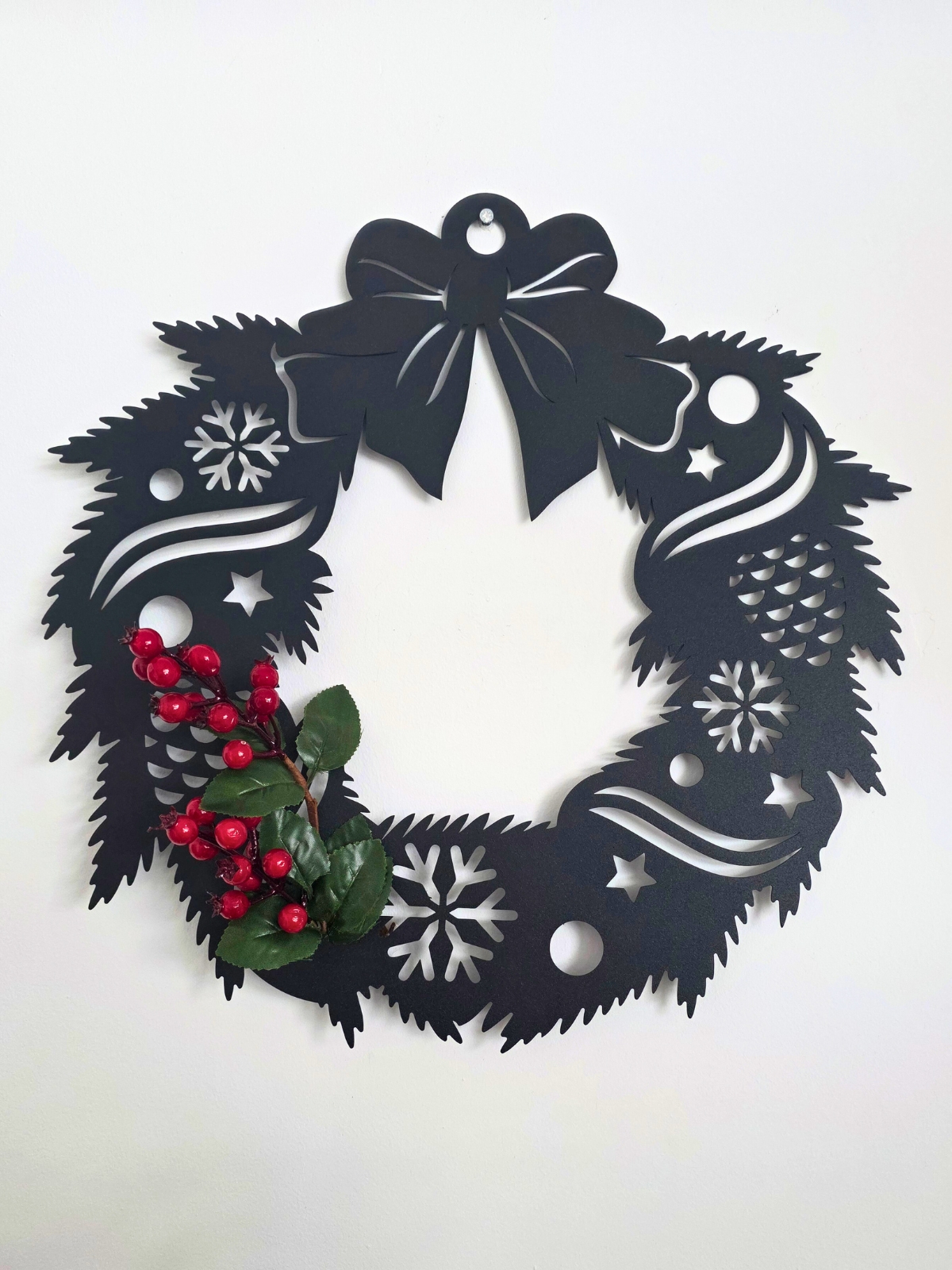 Metalowy wianek na drzwi lub do powieszenia w oknie - obrazek 2