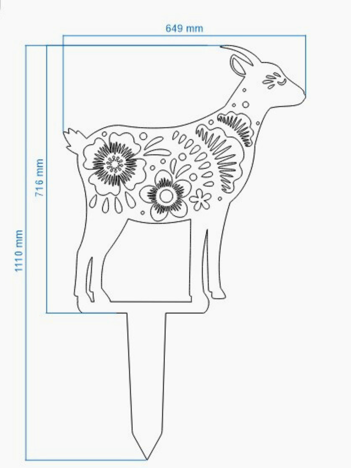 Dekoracja corten do ogrodu - Koza - obrazek 4