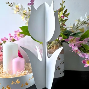 Tulipan 37 cm – Dekoracyjna Figura do Ogrodu, na Taras i do Salonu. Stylowa Ozdoba Przyciągająca Wzrok.